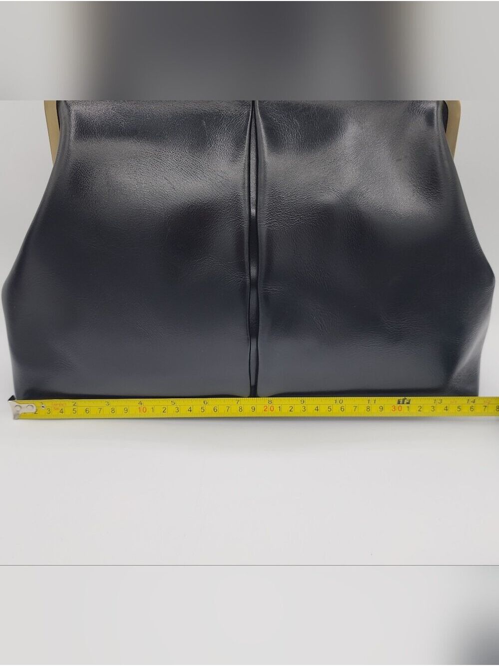 Black Leather Frame Bag #2950 - Picture 4 of 17